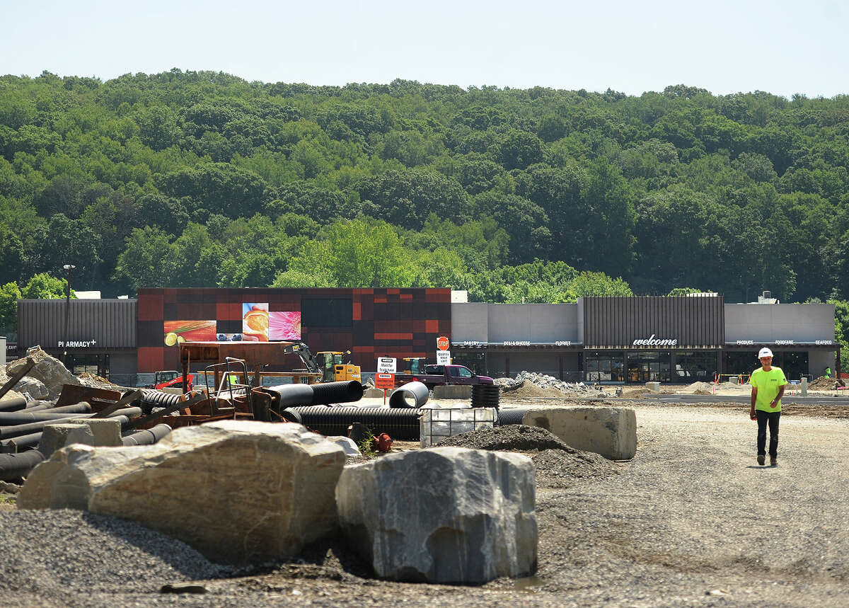 Construction continues on the new Oxford Town Center/Quarry Walk project that includes a new supermarket on Route 67 in Oxford, Conn. on Wednesday, July 6, 2016.