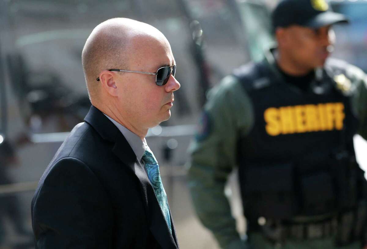 Lt. Brian Rice, a ﻿Baltimore Police Department member charged in connection to the death of Freddie Gray, arrives at a courthouse﻿for his trial ﻿on Thursday﻿﻿.﻿ Rice stands accused of misconduct in office for failing to buckle Gray in.