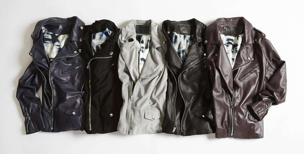 Cat Wu�s new line of thin moto jackets made from Italian dyed lambskin leather with silk linings launches in July at http://www.catwu.com/. Credit: Cat Wu