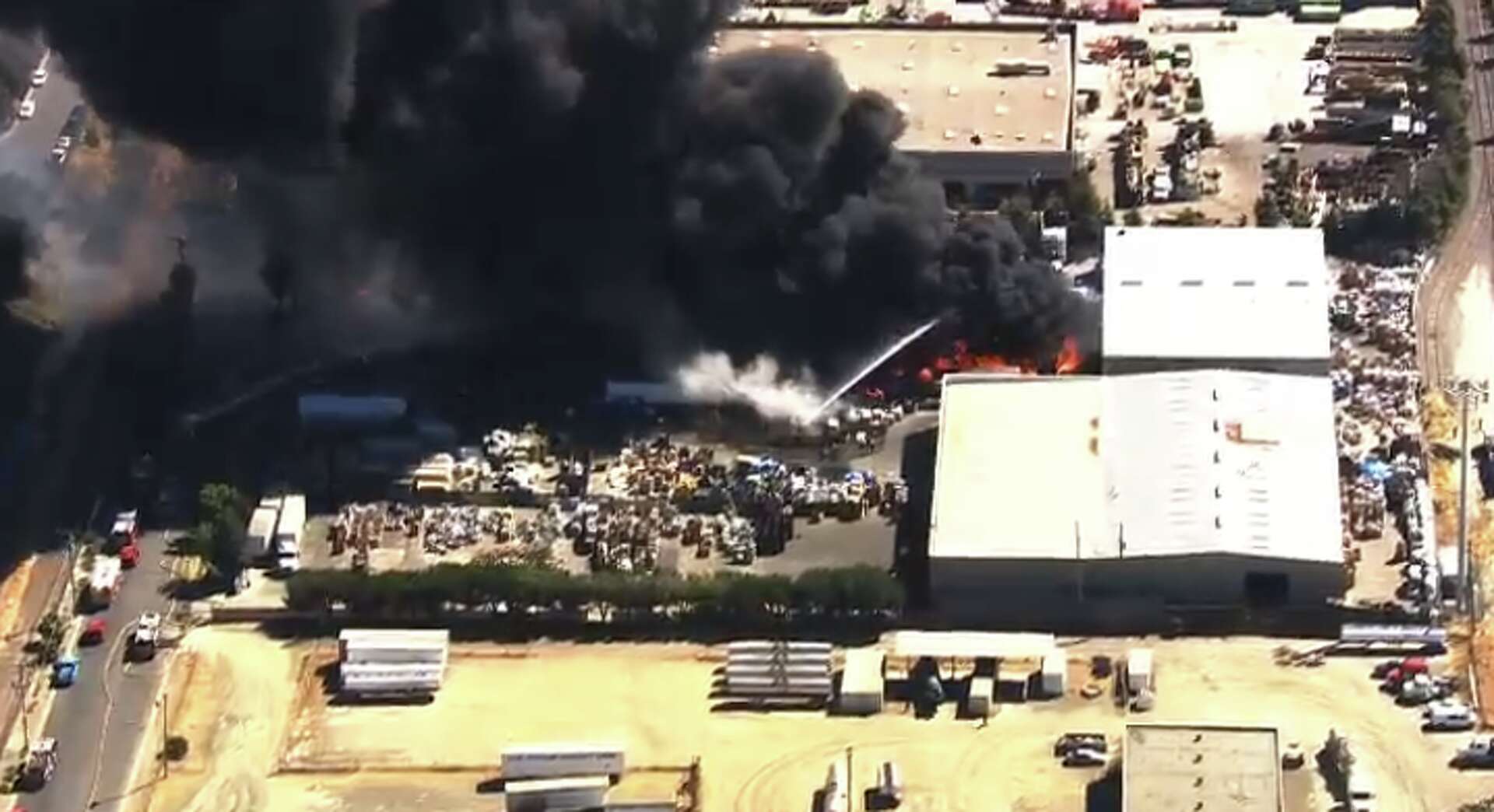 Big Newark fire at plastics plant sends black smoke over ...