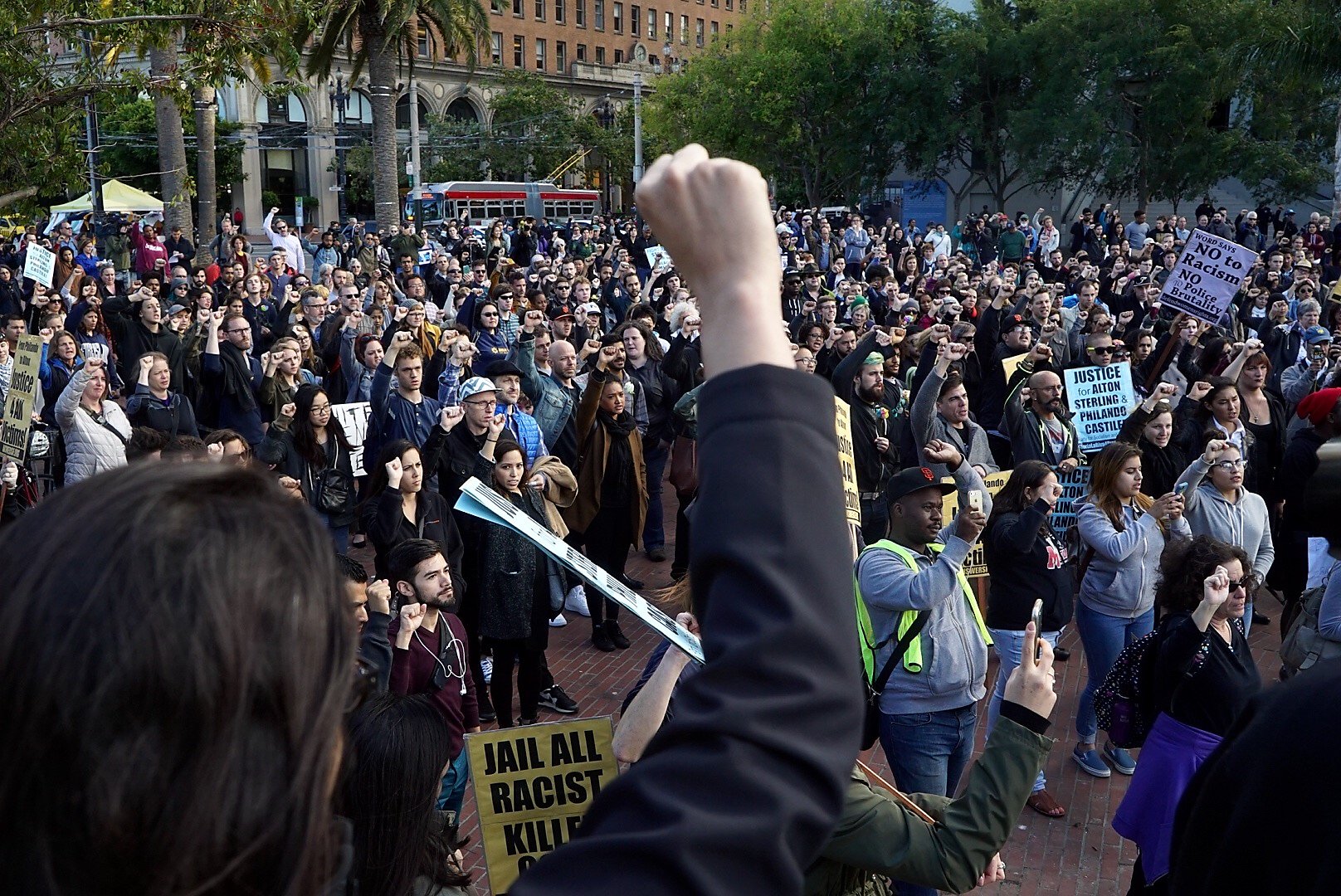SF protesters denounce killings by police, stress peace