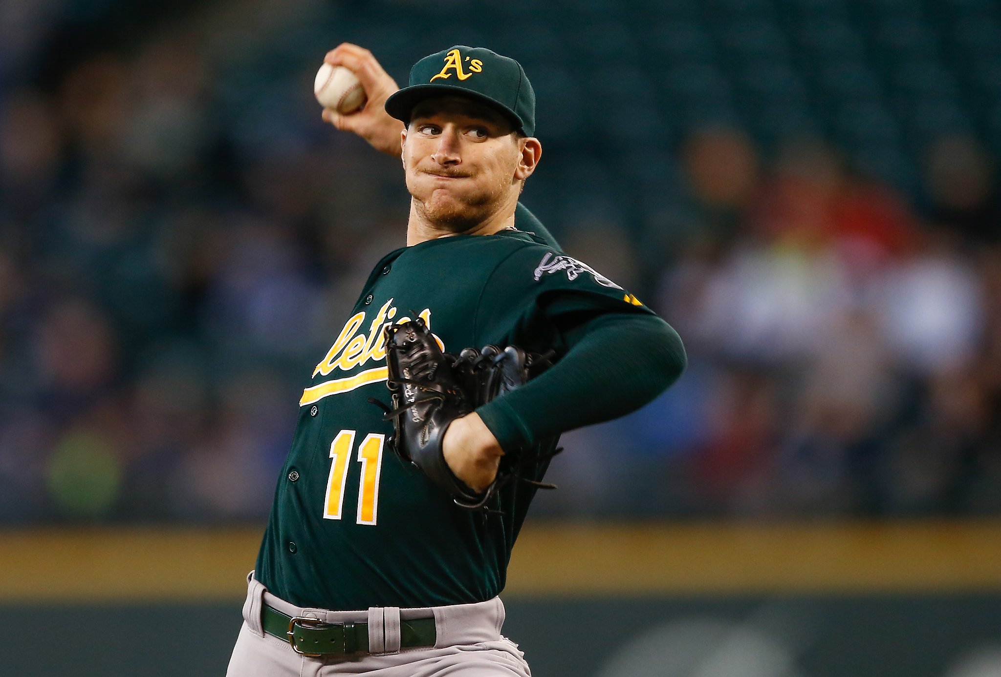 Ex-A's starter Jarrod Parker worked with new signee Nathan Patterson