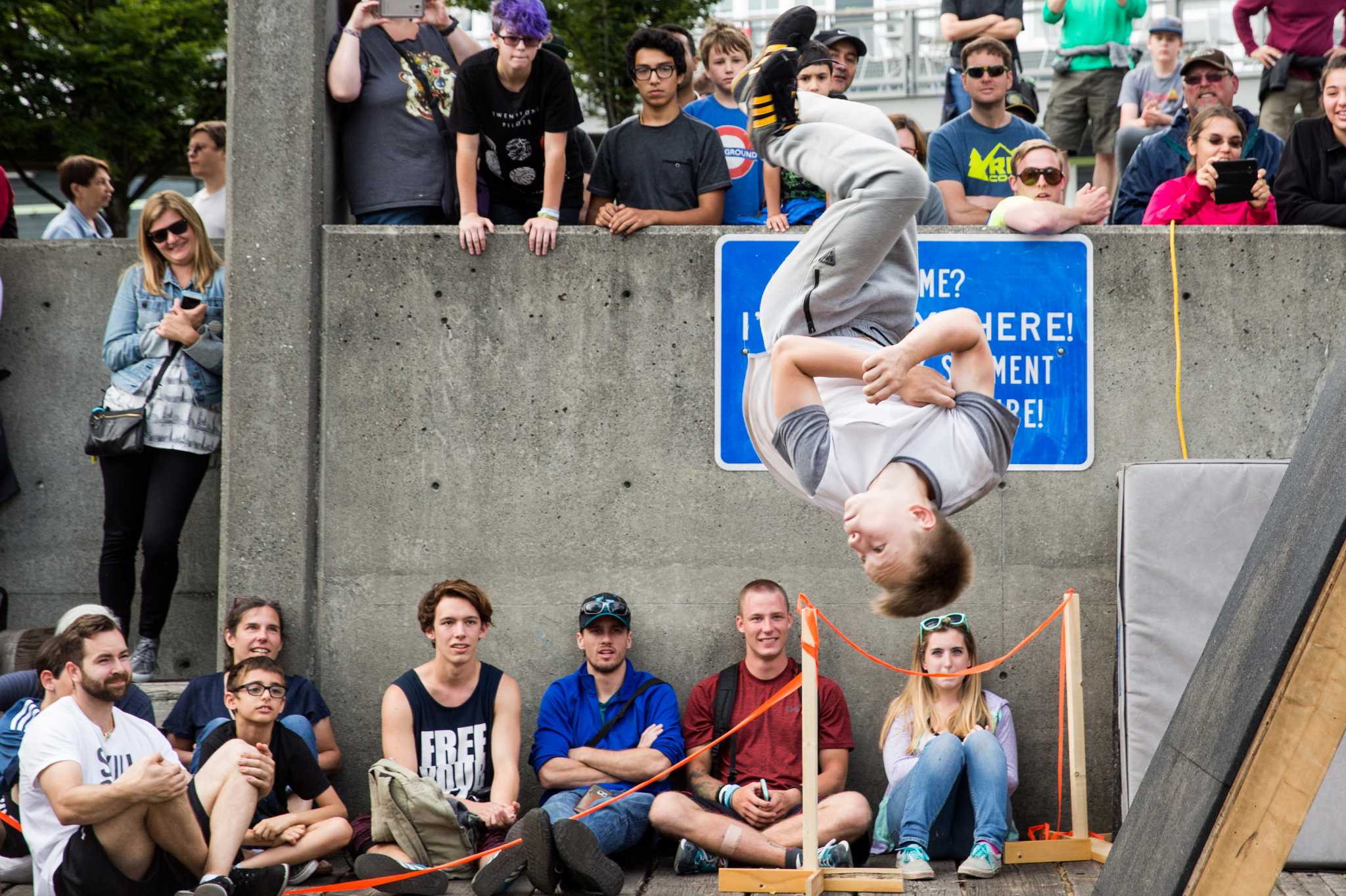 Parkour athletes compete at Waterfront Park
