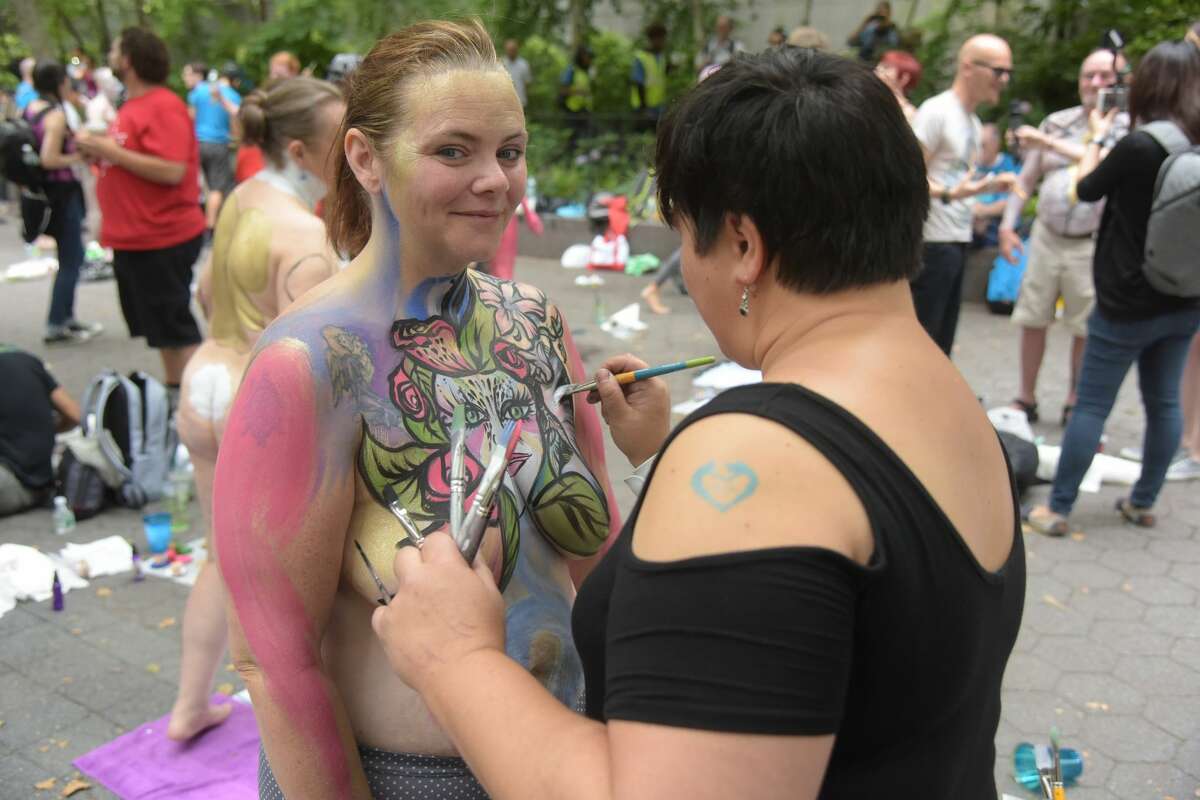 Noted body painting artist Andy Golub staged a body painting festival at Da...