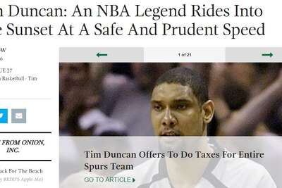 25 Hilarious Tim Duncan Headlines From The Onion