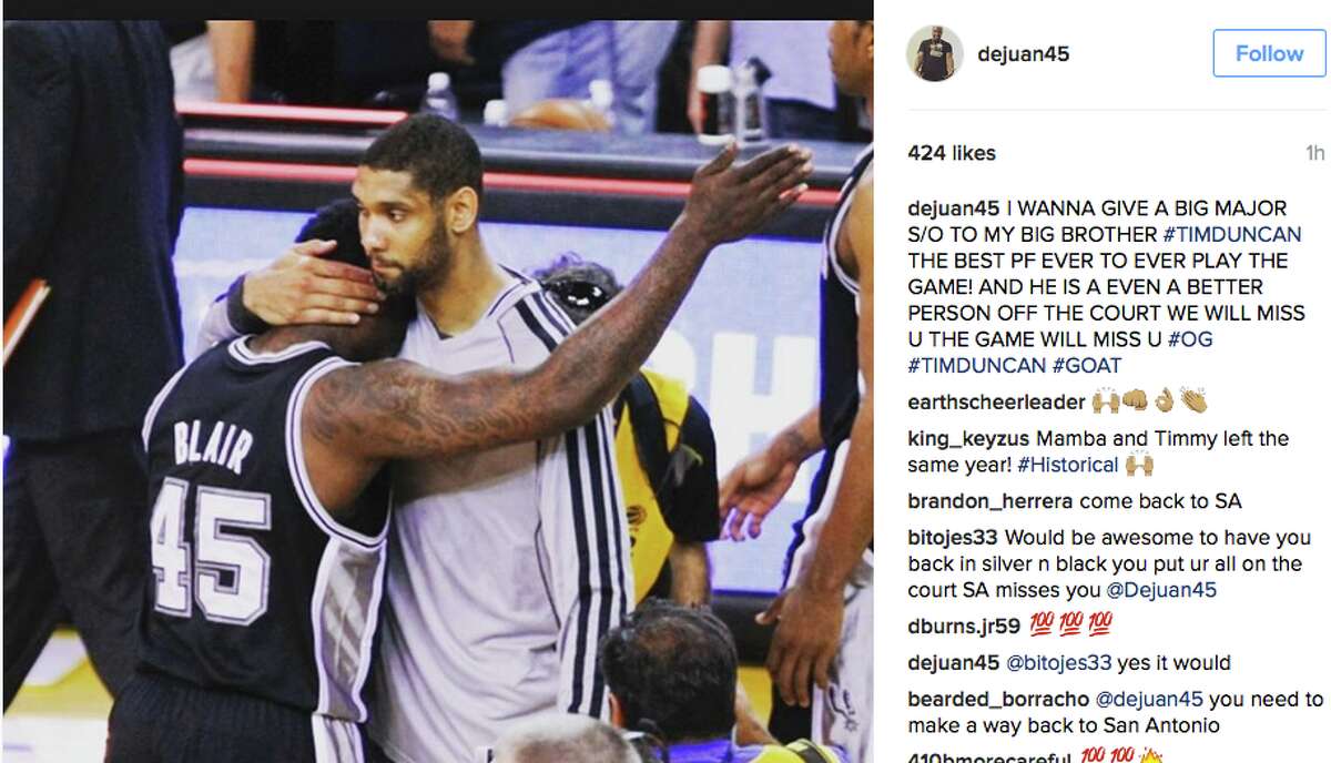 Players react to Tim Duncan's retirement