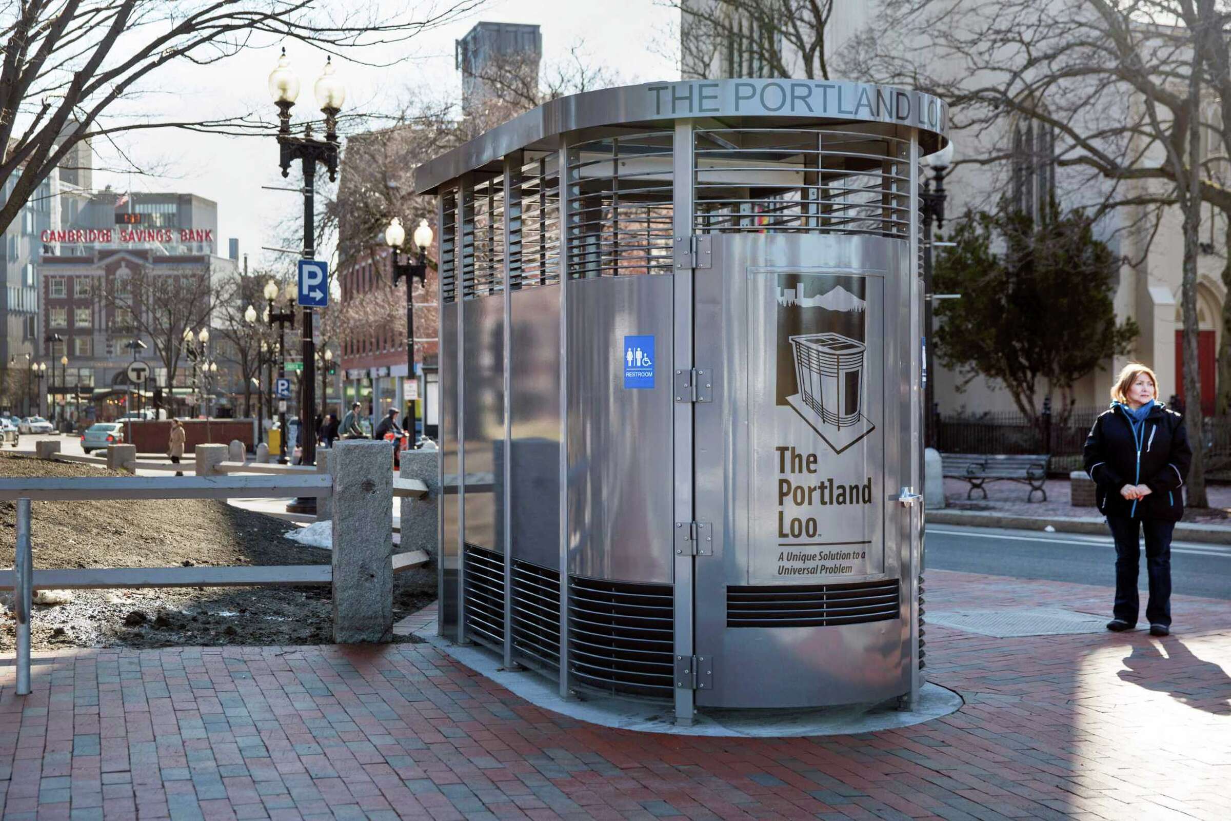 State of the art bathroom kiosk is open for you to do your business