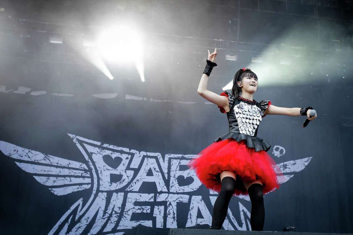 Suzuka “Su-Metal” Nakamoto performs with Babymetal on Day 1 of the 2014 Heavy Montreal Festival.