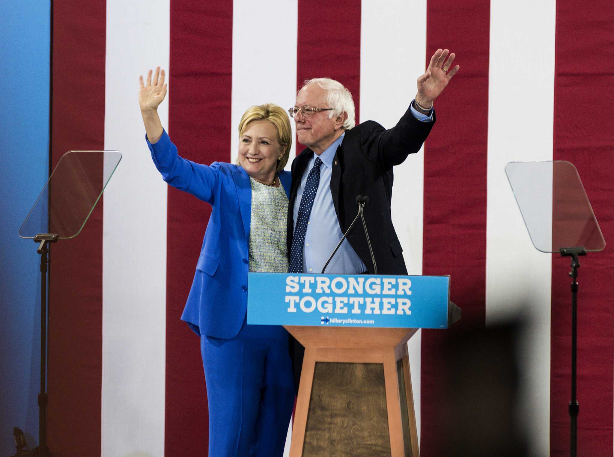 Sanders Clinton Sign Sanders finally endorses Clinton