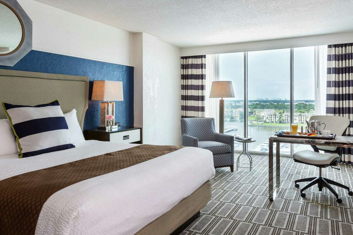 More than half of the guest rooms at South Shore Harbour have marina views.