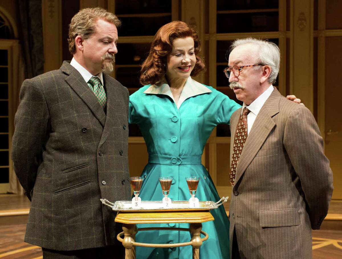 Jeffrey Bean﻿, from left, Josie de Guzman﻿ and John Tyson ﻿star in the Alley Theatre's production of Agatha Christie's "Spider's Web."