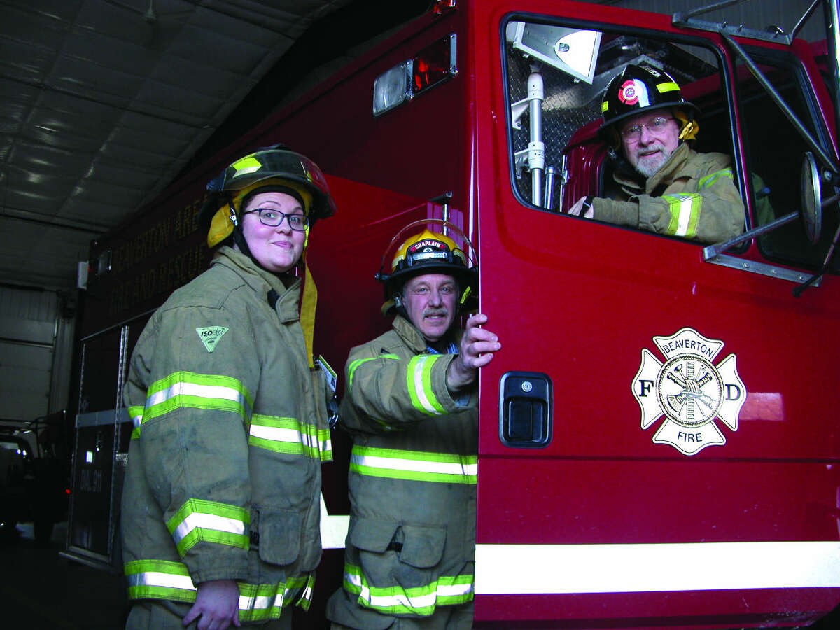 From left, Emily Olsen, David Sprang and Reed Shore at the Beaverton Area Fire Department.