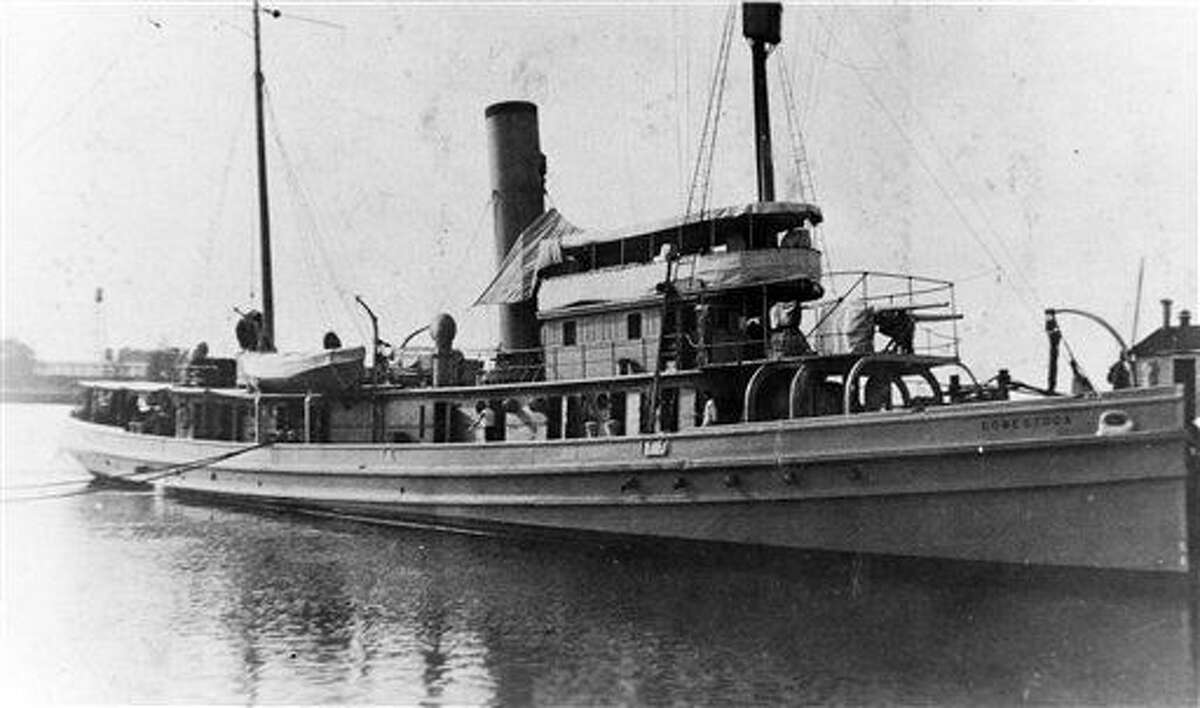 In this image provided by the U.S. Naval History and Heritage Command, the USS Conestoga (AT-54) is seen in San Diego, Calif, circa early 1921. A Navy tugboat that sank nearly a century ago has been found by a team of government researchers off the San Francisco coast, officials announced Wednesday, March 23, 2016. The USS Conestoga departed San Francisco Bay for Pearl Harbor in March 1921. But the boat never made it to Hawaii, and her 56-man crew was declared lost. The boat was never found, despite a search that covered hundreds of thousands of square miles and was the biggest air and sea search of its time. (U.S. Naval History and Heritage Command via AP)