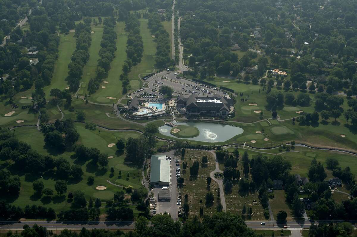 Aerial shot of the Midland Country Club taken on July 7, 2016.