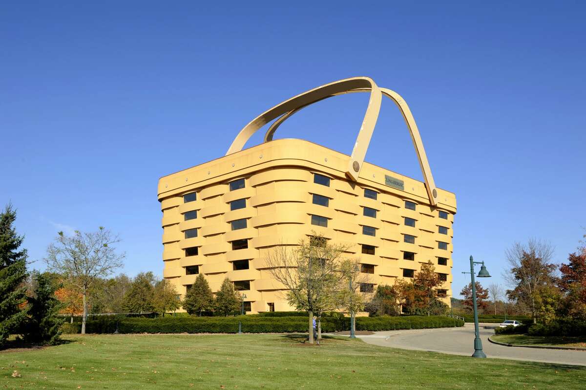 Longaberger's home office in Newark, Ohio is a seven-story building that was built to look like one of the company's baskets.