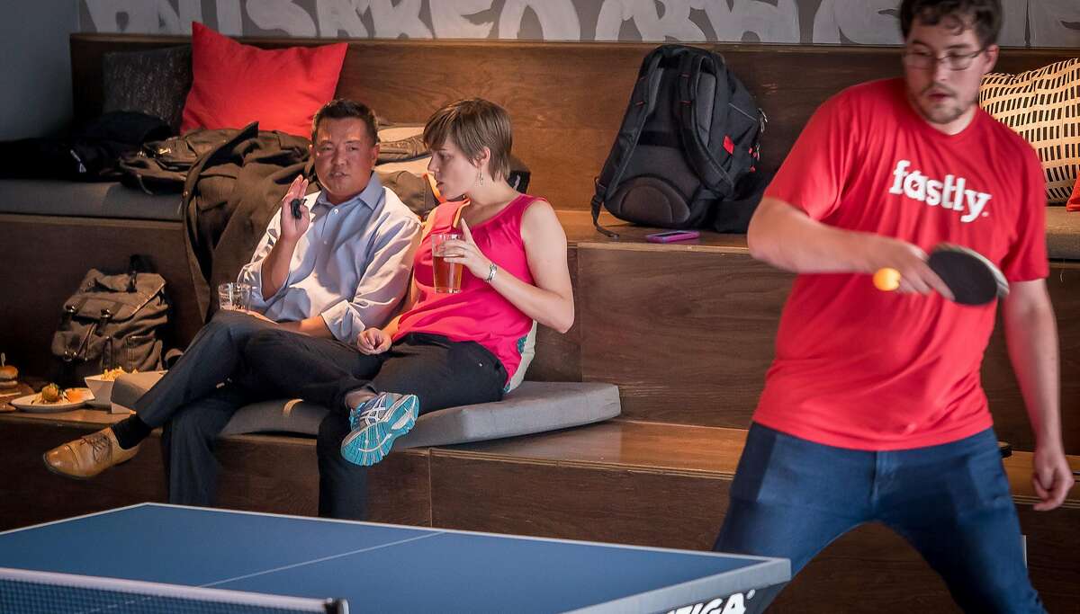 People play Ping Pong at Spin in San Francisco, Calif. on July 14th, 2016.