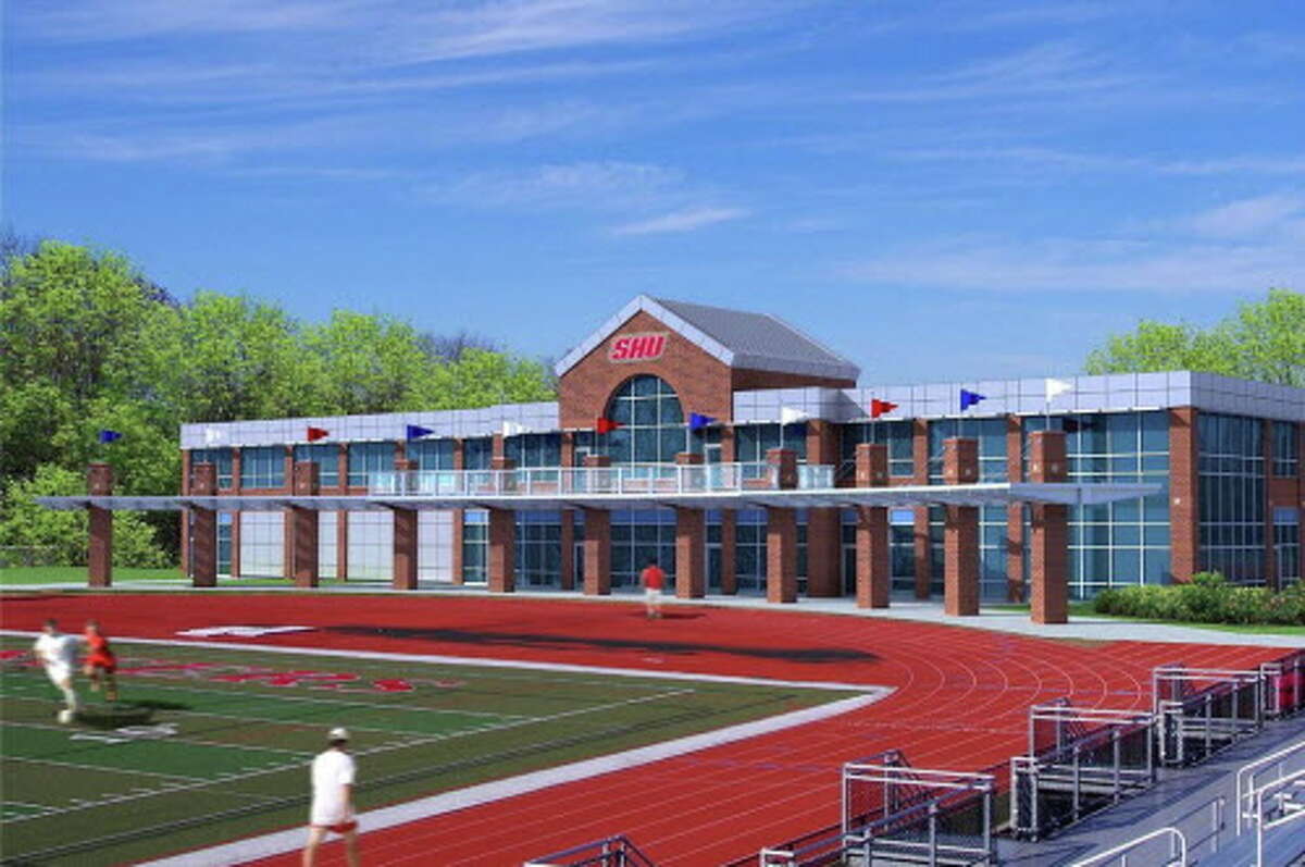Artist’s rendering of the Bobby Valentine Athletic and Recreation Center to be built behind the north end zone at Campus Field.
