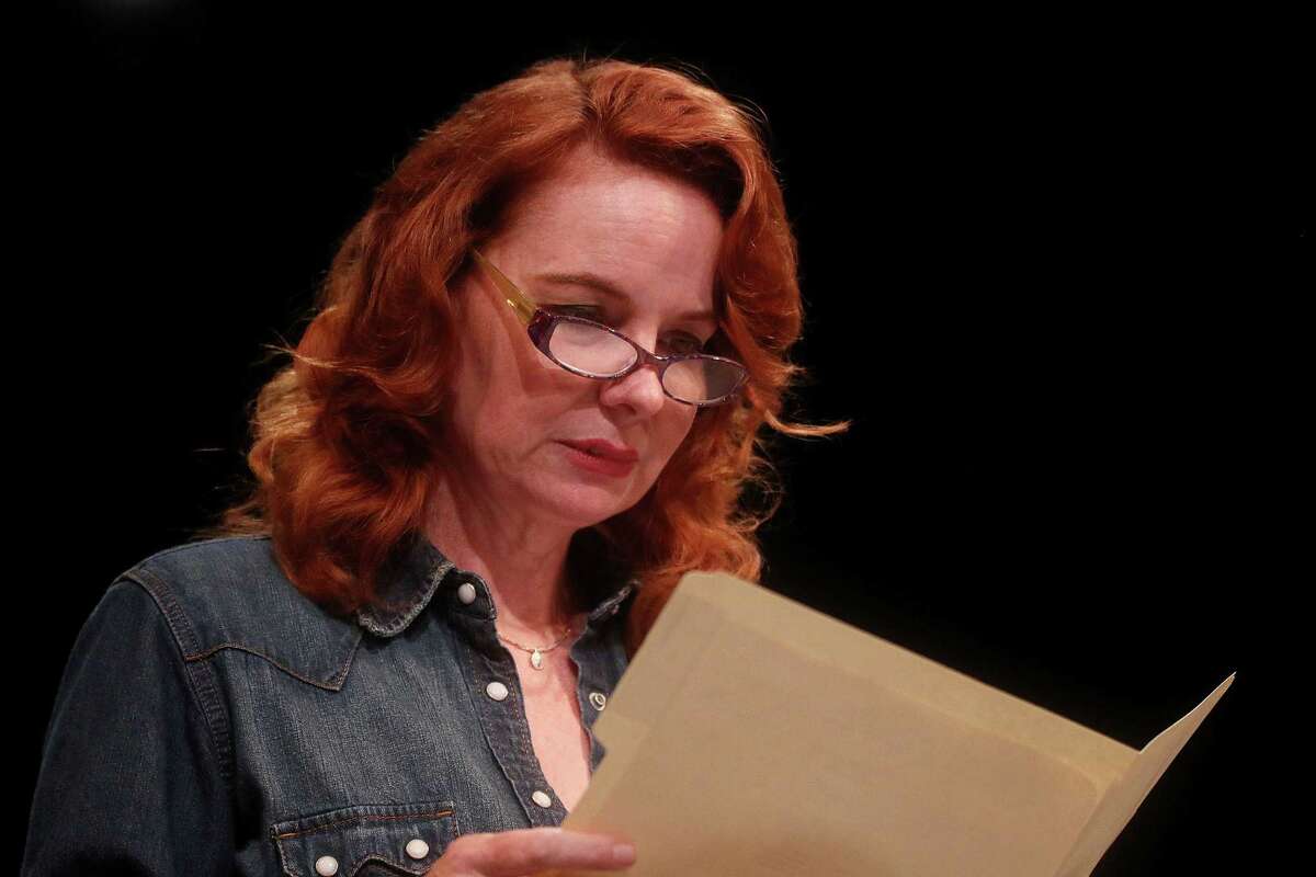 Sara Gaston as Molly Ivins in Main Street Theater's production of "Red Hot Patriot: The Kick-Ass Wit of Molly Ivins"