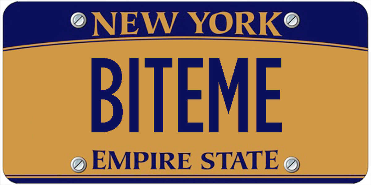 A sampling of personalized plates not allowed by New York's Department of Motor Vehicles. The list is updated periodically by state officials.