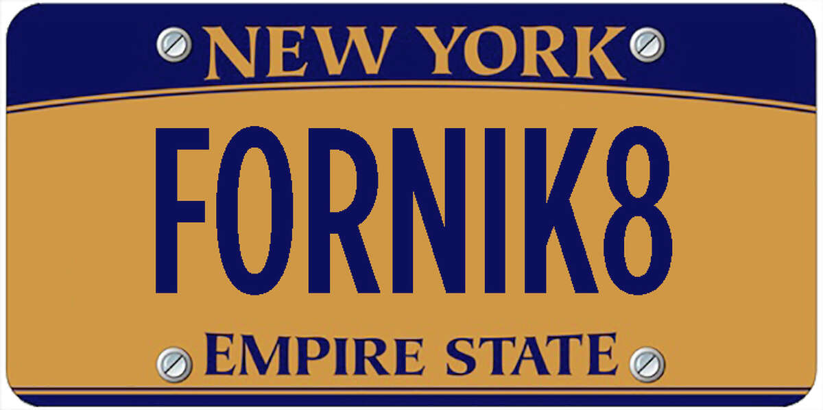 A sampling of personalized plates not allowed by New York's Department of Motor Vehicles. The list is updated periodically by state officials.