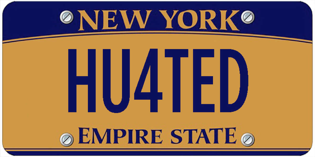 A sampling of personalized plates not allowed by New York's Department of Motor Vehicles. The list is updated periodically by state officials.