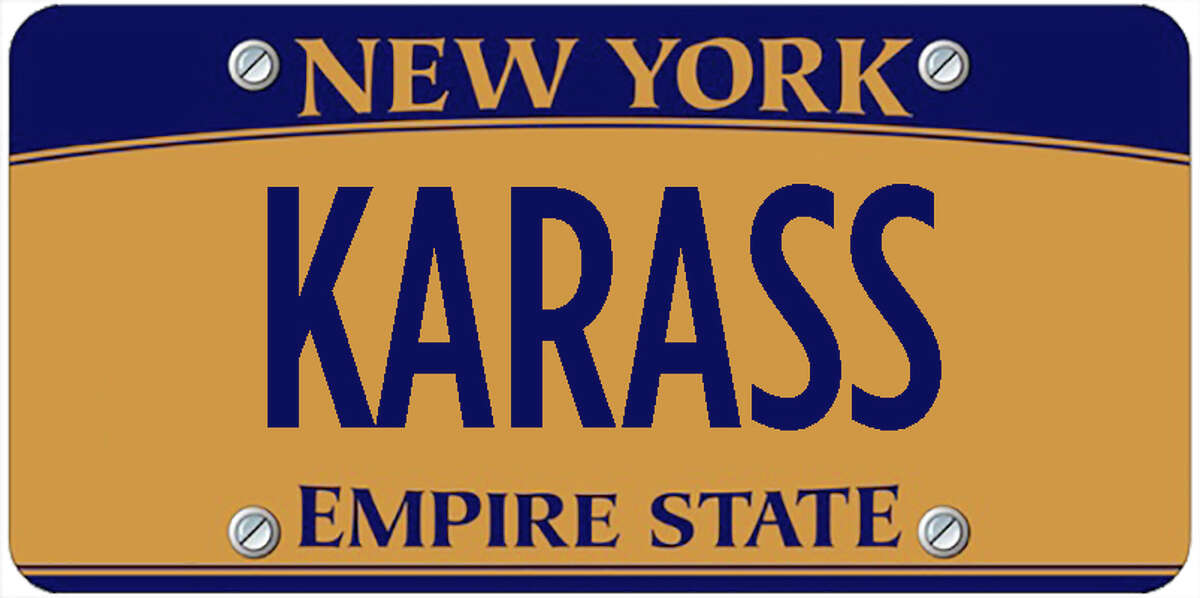 A sampling of personalized plates not allowed by New York's Department of Motor Vehicles. The list is updated periodically by state officials.