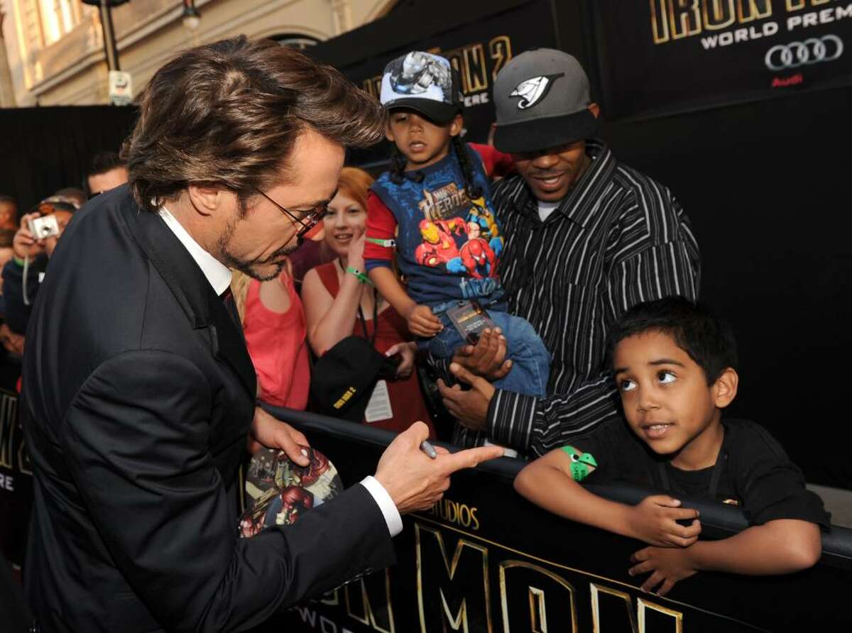 HOLLYWOOD - APRIL 26: Actor Robert Downey Jr. arrives at the world premiere of Paramount Pictures and Marvel Entertainment's "Iron Man 2” held at El Capitan Theatre on April 26, 2010 in Hollywood, California. (Photo by Kevin Winter/Getty Images) *** Local Caption *** Robert Downey Jr.