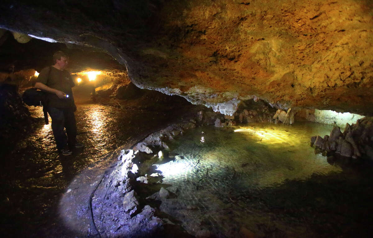 Cascade Caverns President Lance Kyle is worried the new well and pipeline might dry up springflows in the cavern and further threaten at-risk salamander species that live there.