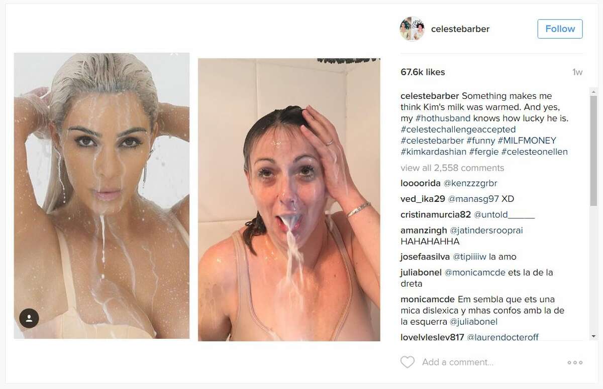 Celeste Barber hilariously recreates various celebrities' Instagram photos on her own account.
