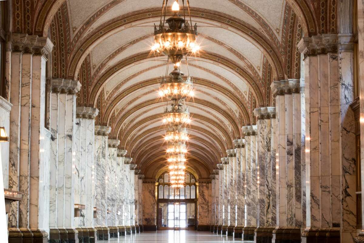 The first floor hallway that lead to the former main San Francisco post office in the 9th Circuit Court of Appeals building, located at the corner of 7th and Mission Streets.