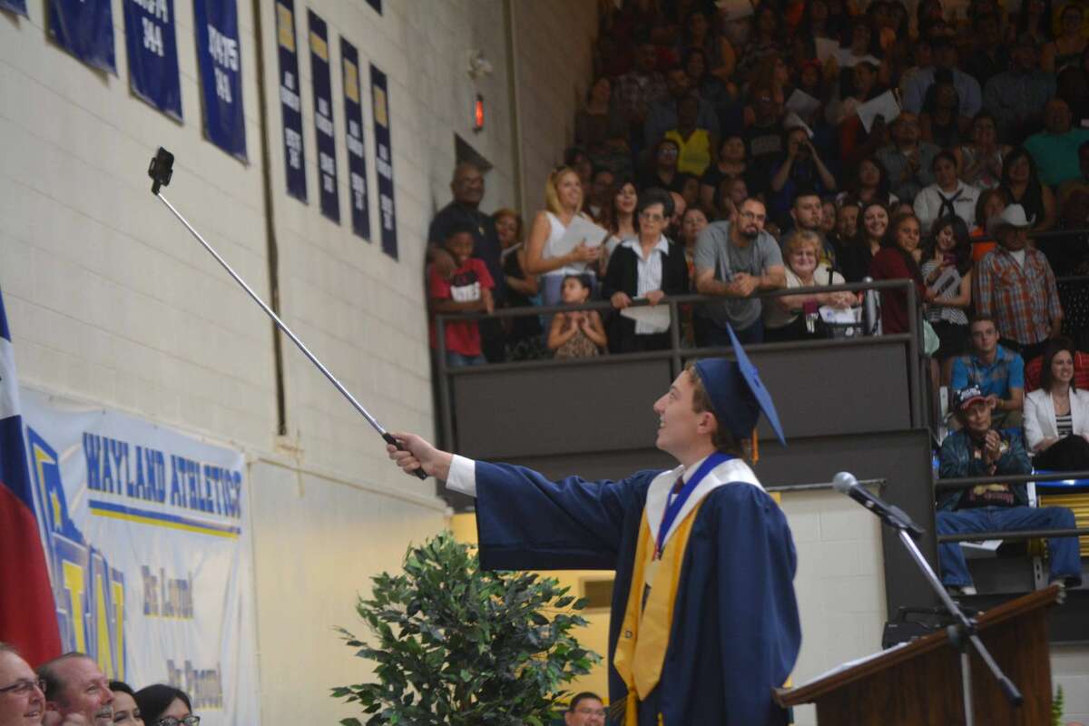 Graduation speech selfie image