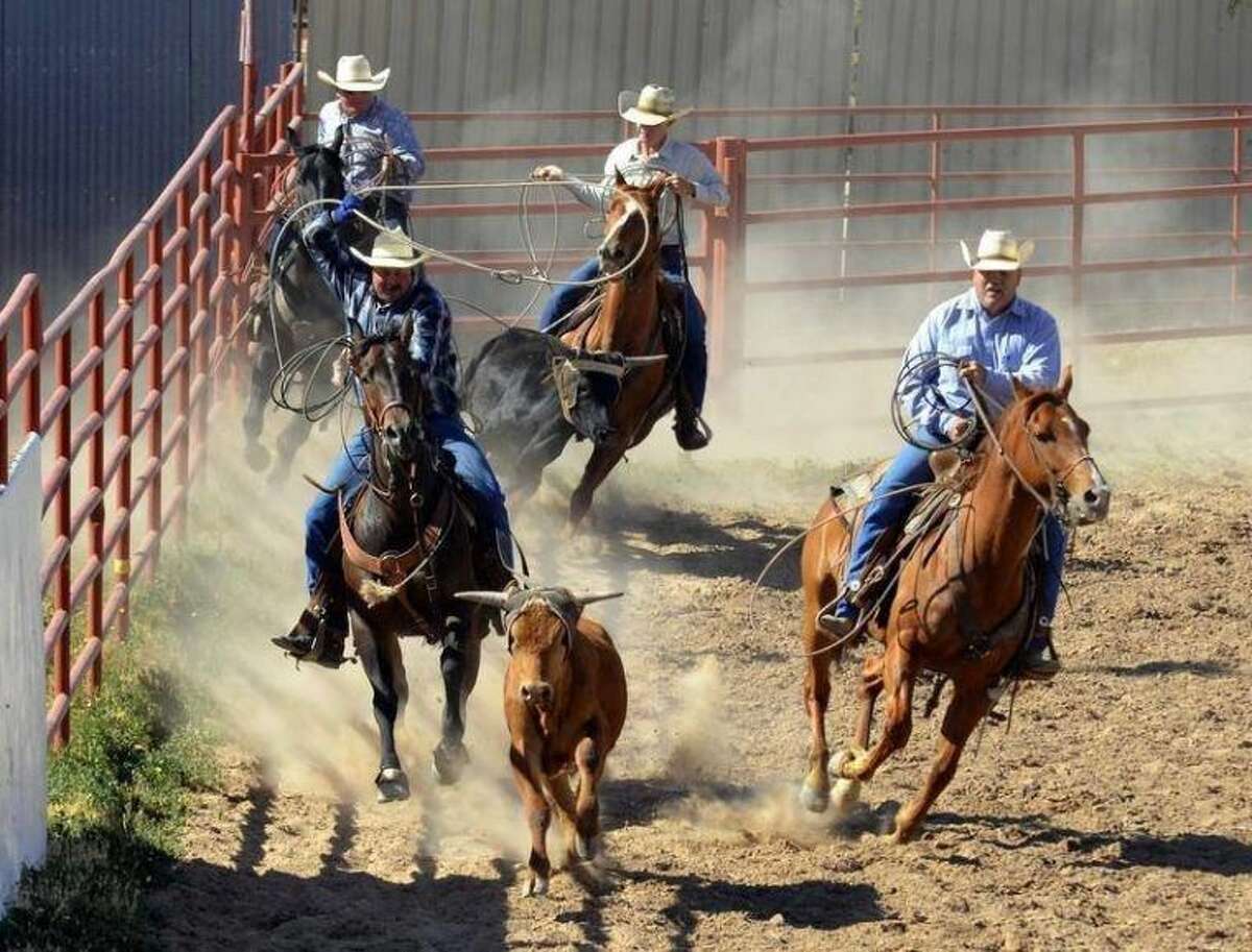 Rodeo teams compete at the inaugural Jess Dale Wyatt Memorial Rodeo June 1, 2013, in the Bar-None Arena