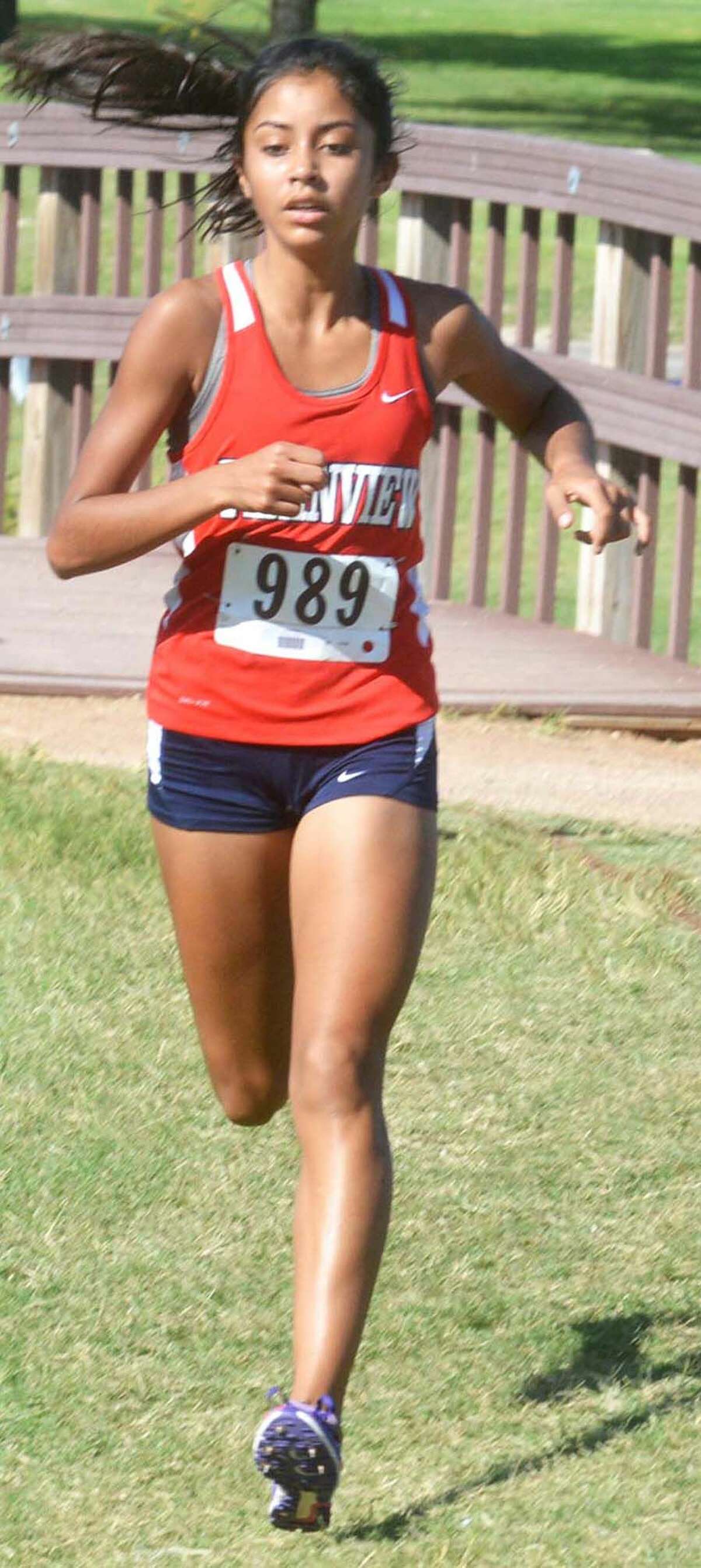 Plainview's Kristan Rincon finished 27th overall at the regional meet at Mae Simmons Park Monday. Even though she improved her district time on the same course by nearly a minute and a half, Rincon missed out on qualifying for the state meet by one place and less than three seconds.