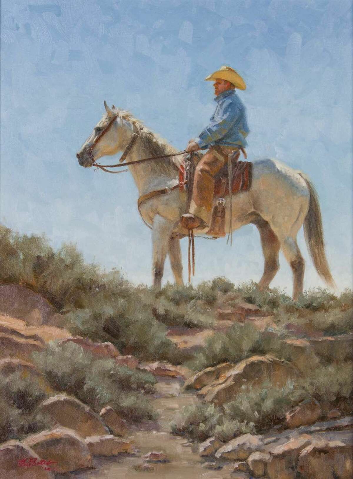 “Sentinel” is by Edgar Sotelo, one of the American Quarter Horse Association’s signature artists for the year, who is also participating in the educational field trip.