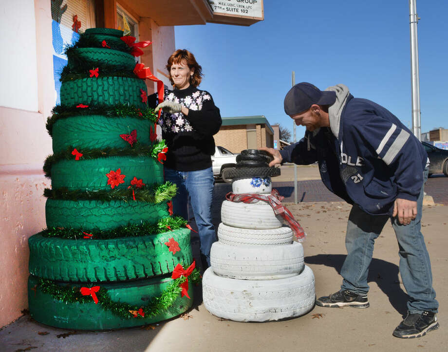 Old Tires Recycled Into Festive Decorations Plainview Daily Herald