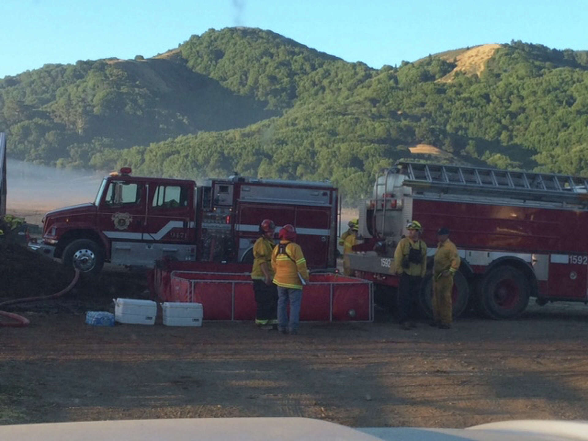 500 tons of hay burn at Petaluma dairy farm fire