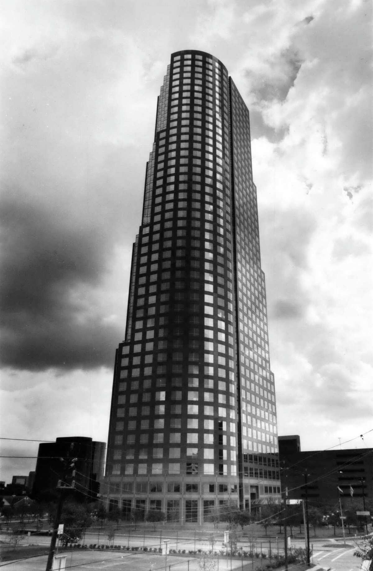 Harold Farb built the 46-story San Felipe Plaza office tower.﻿