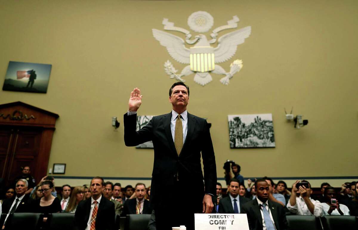 : FBI Director James Comey is sworn in during a hearing before House Oversight and Government Reform in Washington, DC. Readers are still upset over his decision not to prosecute Democratic presidential candidate Hillary Clinton over her use of an email server.