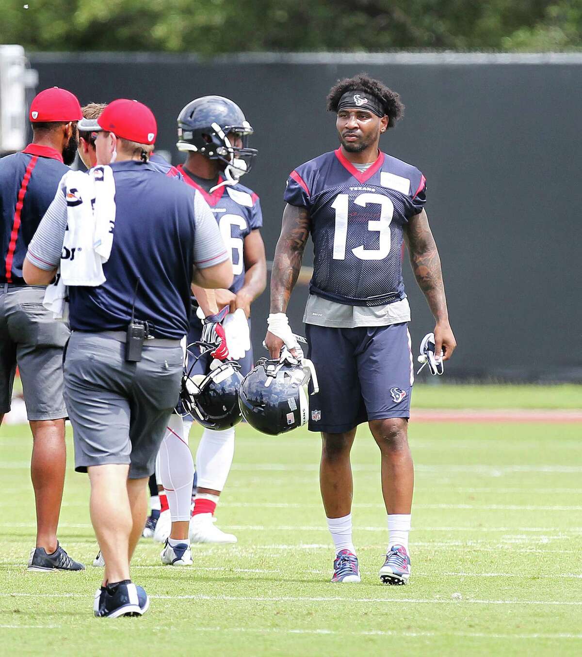 Texans WR Braxton Miller participates in the first day of OTAs Monday, May 23, 2016, in Houston. ( Steve Gonzales / Houston Chronicle )