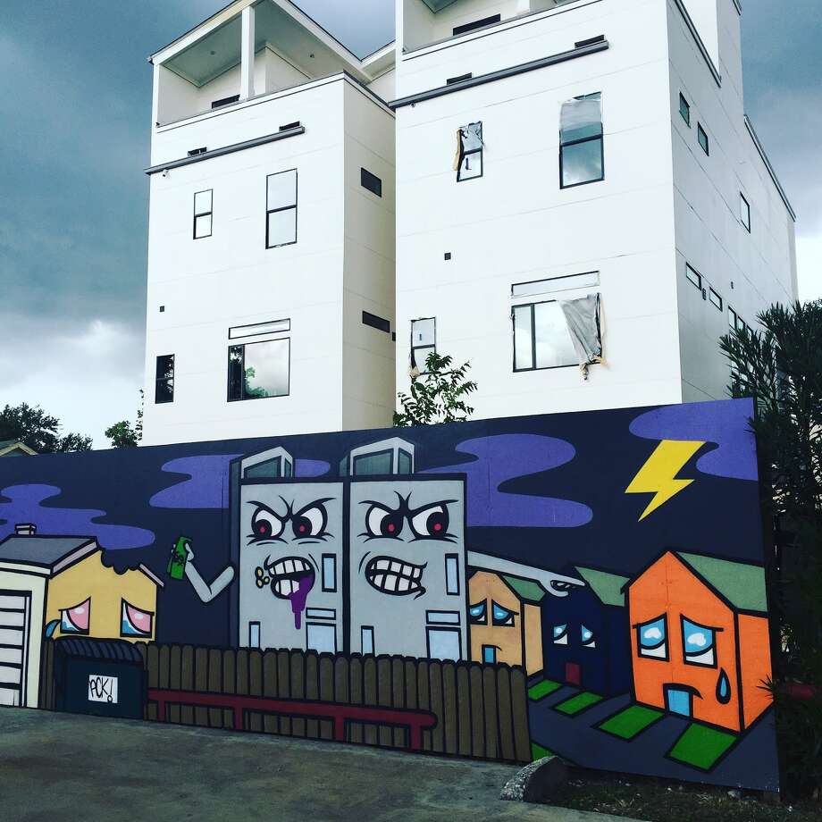 Mural Sparks Reddit Users Complaints Over Houston Monster Houston Artist Ackzilla Targets S Gentrification With This Monster Inspired Mural Outside The Station Museum