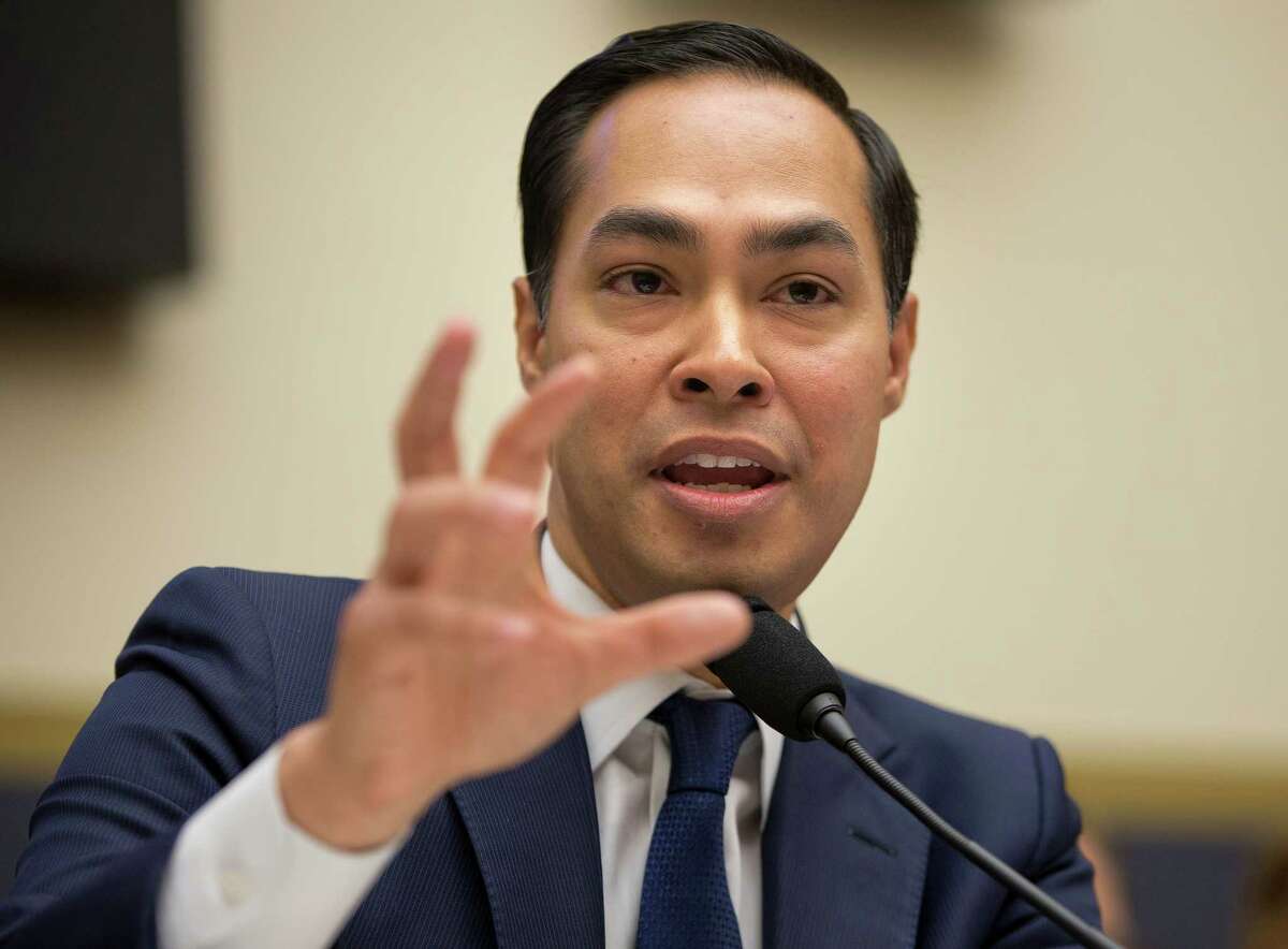 In this July 13, 2013, photo, House and Urban Development Secretary Julian Castro testifies on Capitol Hill in Washington. Castro is being considered by Hillary Clinton as a vice presidential pick. (AP Photo/Pablo Martinez Monsivais, File)