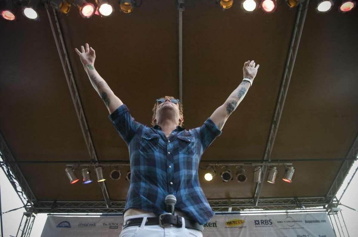 Mark McGrath and Sugar Ray performs at during Alive@Five in Stamford, Conn. on Thursday, Aug. 6, 2009.