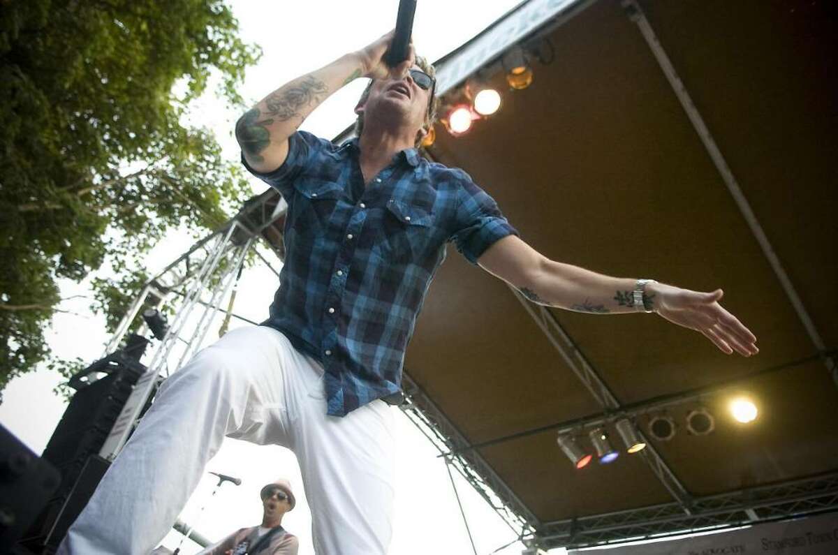Mark McGrath and Sugar Ray performs at during Alive@Five in Stamford, Conn. on Thursday, Aug. 6, 2009.