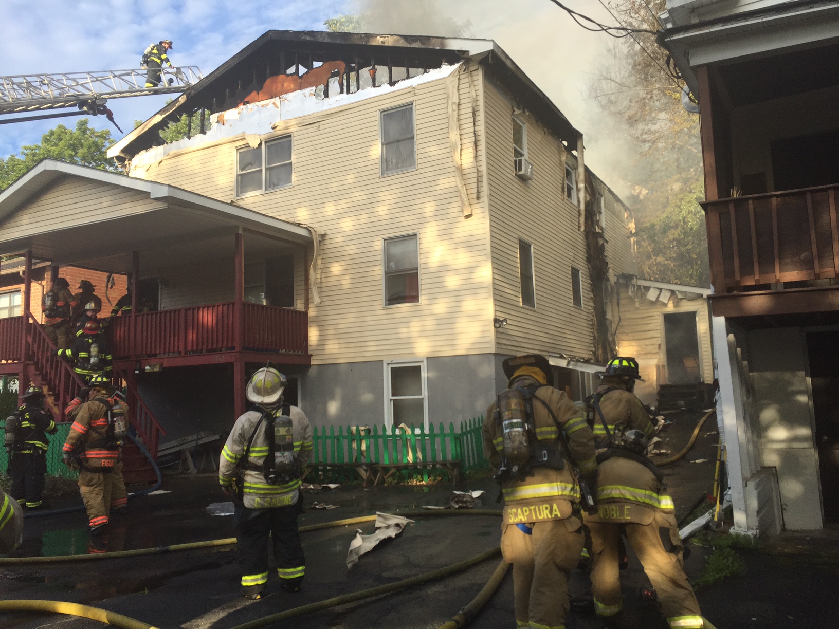 Firefighters battle house fire in Rensselaer