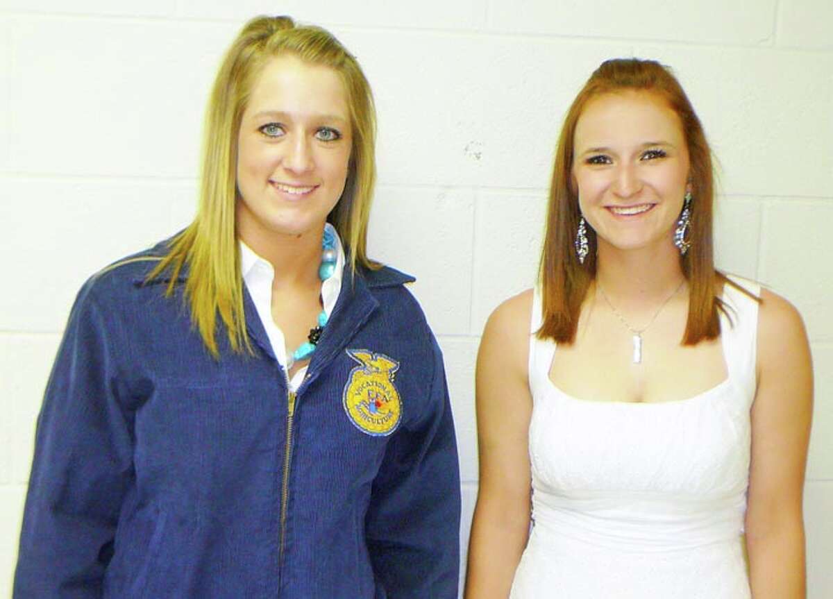 Swisher Electric Co-op scholarship winners are Maci Bryan of Happy (left) and Mikala Whitaker of Olton.