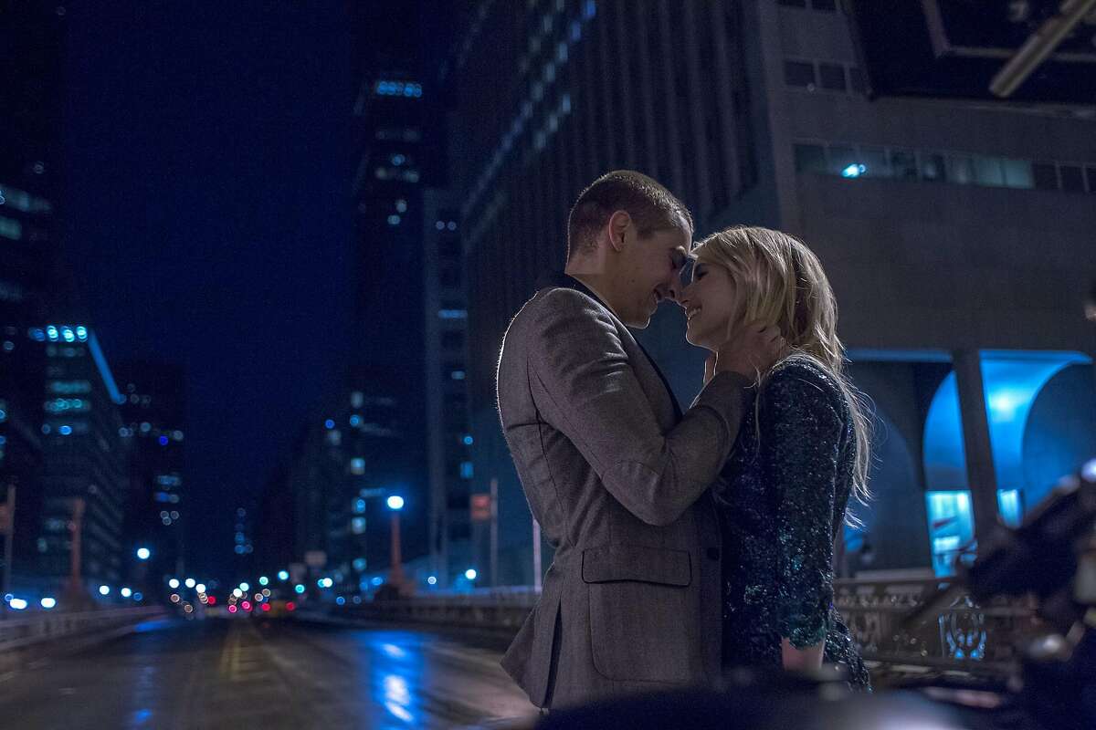 Ian, played by Dave Franco, and Vee, played by Emma Roberts, in the movie "Nerve." (Niko Tavernise/Lionsgate/TNS)