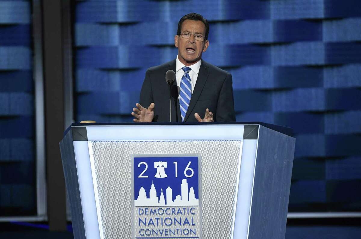 Dan Malloy, governor of Connecticut, speaks during the Democratic National Convention (DNC) in Philadelphia, Pennsylvania, U.S., on Monday, July 25, 2016. The Democratic National Committee gloated as Republicans struggled to project unity during the party's national convention, but they are now facing a similar problem after their leader resigned on the eve of their own gathering.