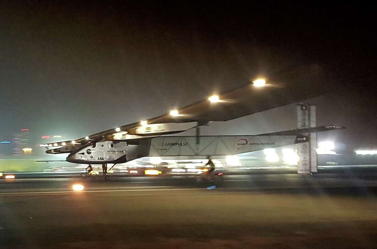 The Solar Impulse 2 plane lands in Abu Dhabi after its global trip. The project was estimated to cost more than $100 million.