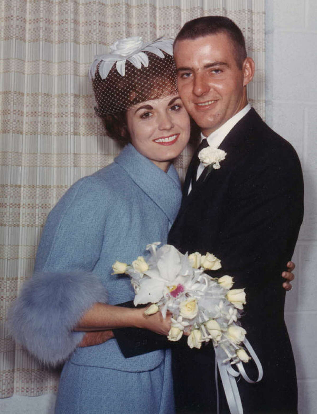 Mykie and Eddie Hill on their wedding day in September 1963