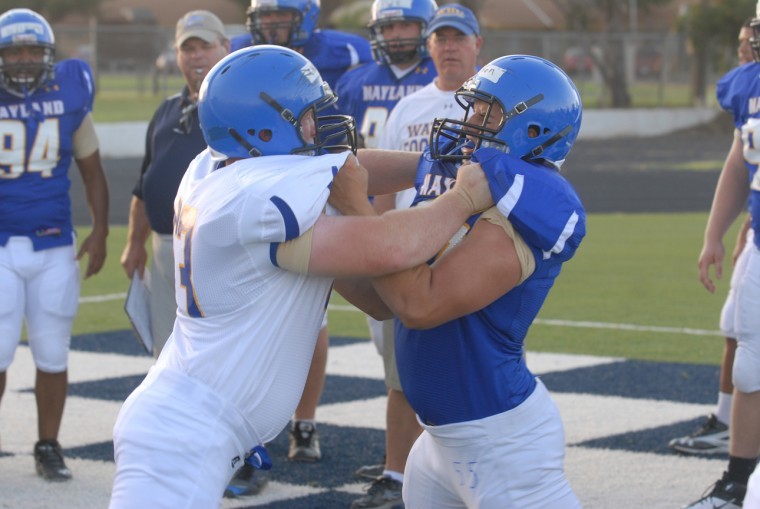 Wayland Baptist football first day of pads